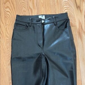 Aritzia - Wilfred Melina black leather pants